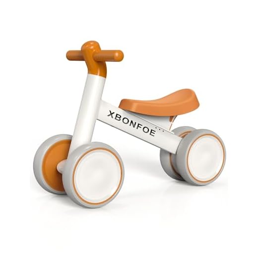XBONFOE Baby Balance Bike for 1 Year Old Boys Girls, 10-24 Month Toddler Balance Bike, Baby Bike with No Pedal 4 Silence Wheels, First Ride on Toys with Adjustable Soft Seat, First Birthday Gifts