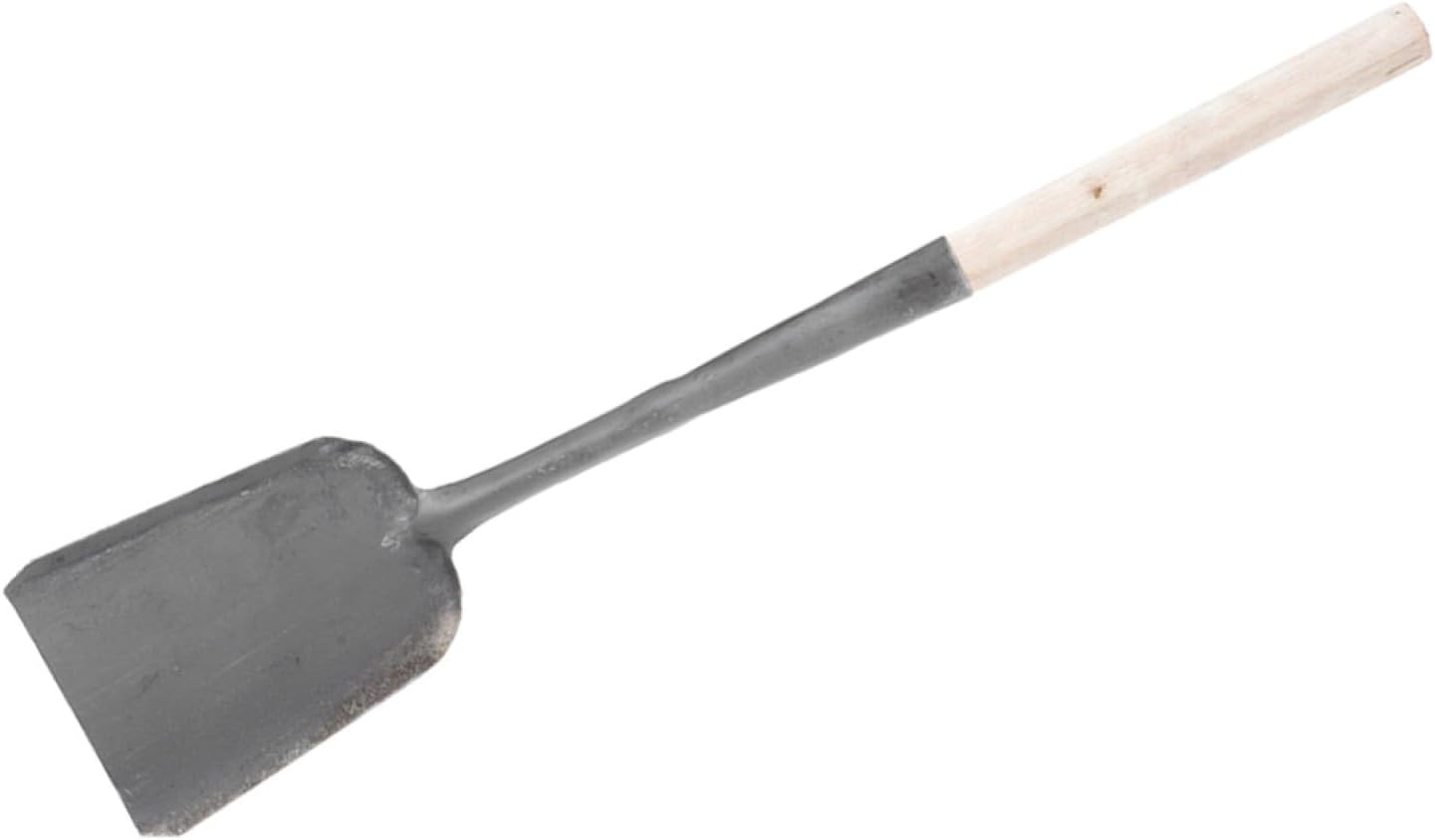 Iron Ash and Coal Shovel Long Wooden Handle, Lightweight Fireplace and Stove Cleaning Shovel for Indoor and Outdoor Use