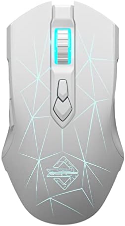 LexonElec Wired RGB Gaming Mouse, 2500 DPI 7 Buttons, Ergonomic LED Backlit USB Gamer Mice Computer Laptop PC, Compatible with XBOX PC Mac OS Linux - Star White