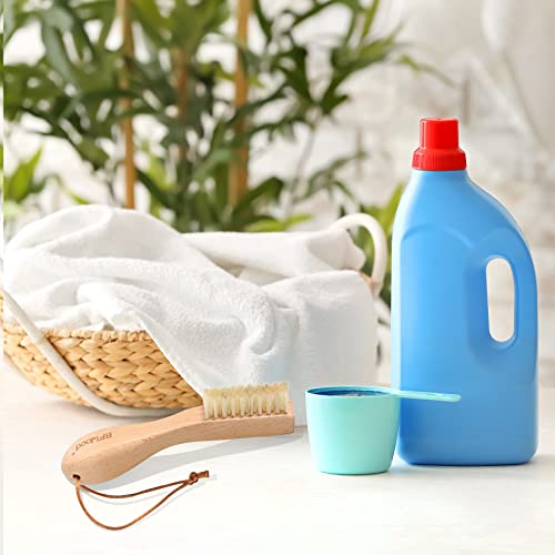 BFWood Laundry Stain Brush, Natural Soft Boar Bristle for Scrubbing Out Tough Stains on Delicate Fabrics, Knits, Cotton, Linens, No Damage