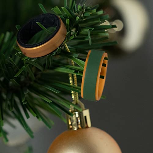 Zollen 7 Packs Breathable Mens Silicone Wedding Rings, Rubber Wedding Engagement Ring Bands For Men For Sports Workout, Size 10 #TOP3