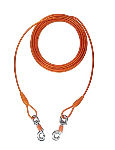 EzyReach Kabelleine für Hunde, Haustier Tie Out Cables Leinen Hofleine für große Hunde bis 68 kg(150 Pfund), 9 m(30ft) Cover