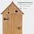 MCombo Outdoor Storage Cabinet with Shelves, Wooden Outside Storage Shed with Floor, Garden Tool Shed for Patio Yard Lawn, 0770 (Natural)