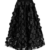 Falda de tul casual, fácil de poner y quitar. No se transparenta, el diseño maxi puede extender visualmente tu pierna, te verás más delgada con este vestido. Adecuado para mujeres de todas las edades.