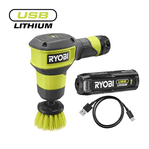 Ryobi RSCR4-120G 4V Cordless Scrubber (1 x 4V 2.0Ah), Green - Image 2