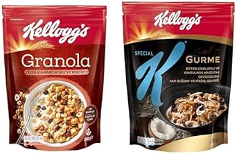 Kelloggs breakfast cereal set Granola with chocolate & hazelnuts and Special K with coconut & chocolate, 340 g and 300 g