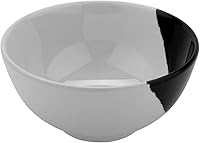 Vista 6 de G.E.T. BF-9-W/BK Bold - Plato llano de melamina con borde ancho, 9 pulgadas, blanco/negro (juego de 12)