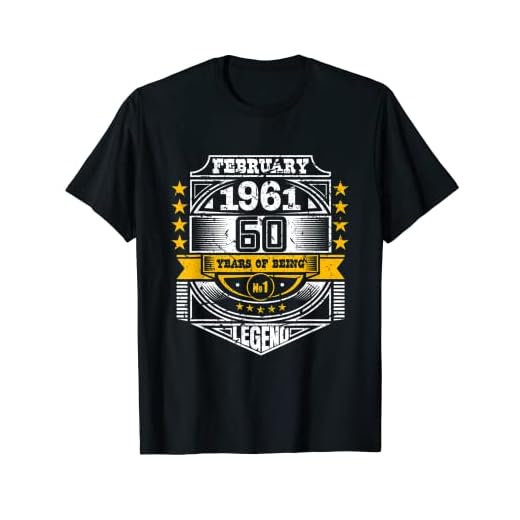 60 Años Regalo Febrero 1961 60 Cumpleaños Leyenda Vintage Camiseta