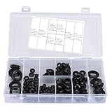 Hyuduo 180-teiliges Gummitüllen-Sortimentsset, Hochtemperaturbeständiges Drahtschutzring-Set mit Flammhemmender Isolierung, für Autoversicherungszubehör, Sanitärdienstleistungen,