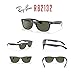 Ray-Ban RB2132 901L 55MM New Wayfarer Square Sunglasses for Men for Women +Bundle with Accessory Eyewear Kit(Black/Crystal Lens G-15 Green)+