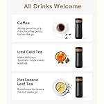 Coffee Pot French Press, 320Ml Stainless Steel Insulated Travel Mug with Filter - 2 in 1 Portable Coffee Maker for Chilled Beverages - Image 3