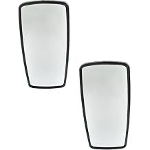 Side Mirror Glass Set of 2 with Backing Plates for Freightliner M2 106 2004-2016, Heated Left and Right Replacement Lenses without Turn Signal Light