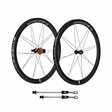 20 Zoll BMX Faltrad Vorder- Und Hinterrad 406 451 V-Brake Laufradsatz 9x74/10x130mm Schnellspanner, 36mm Doppelwandige Aluminiumlegierungsfelgen, 20/20 Löcher, 8–11S-Kassette(Matte Black-451)