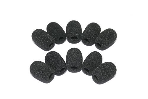 全長2.0p マイクスポンジ マイク風防 ピンマイク 放送 50個セット 黒