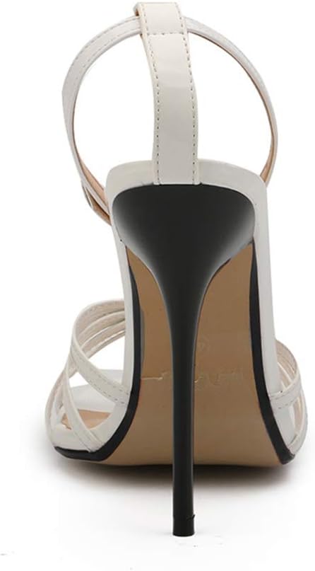 MAIERNISI JESSI Unisex Men's Women's Corss Strap Ankle Buckle Stiletto High Heels Sandals - Image 4