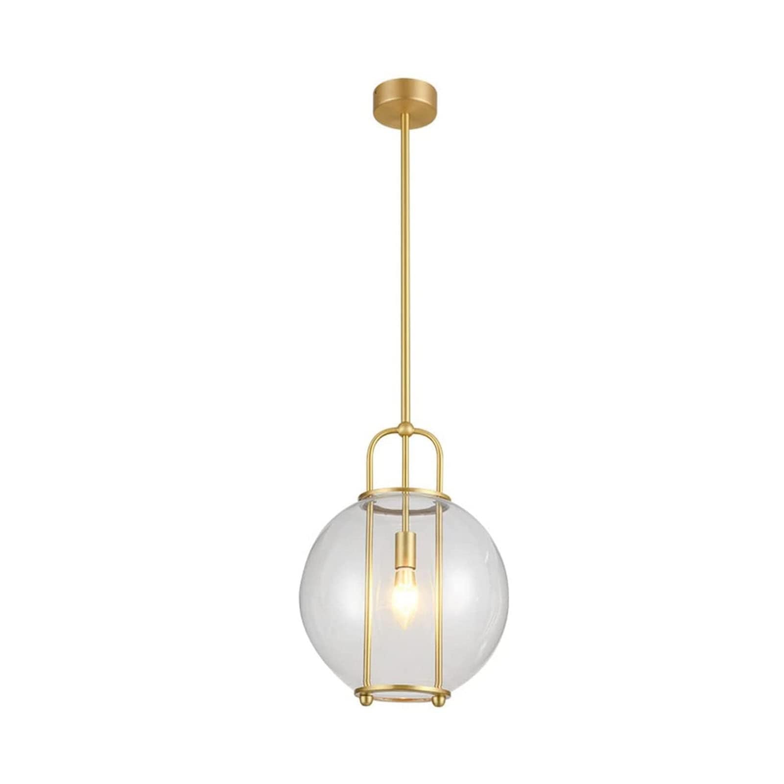 Juskaqzyi One Color Pendant Light Glass Globe Hanging Light Ceiling Light Chandelier Metal Modern Fixture For Kitchen Island Dining Room Ceiling Lights