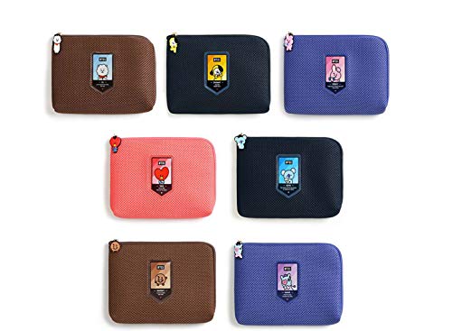 BTS Official Merchandise (Cooky_Jeongkook) AIRMESH Cable Pouch + Extra BTS PHOTOCARDS Included