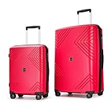 GinzaTravel Luggage Sets 2 Piece,Large Suitcases with Wheels Hard Shell Luggage with TSA Lock,Red