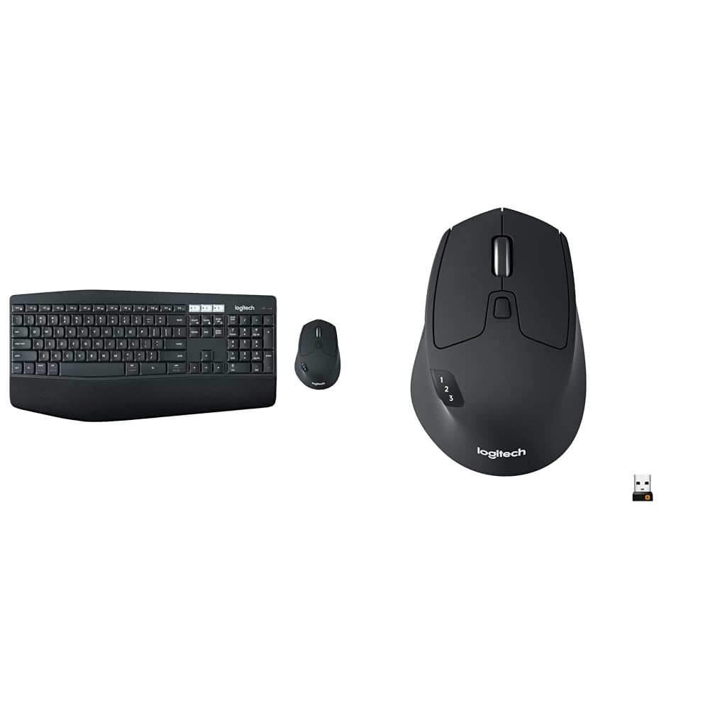 Logitech MK850 Multi-Device Wireless Keyboard and Mouse Set, 2.4GHz Wireless & Bluetooth, Curved Key-image-38