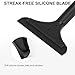 SetSail Shower Squeegee for Glass Doors Small Squeegee for Shower Glass Door Mini Silicone Windshield Squeegee for Car Window, All Black