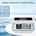 Huazu Portable Travel Cooler Box with Aluminum Liner, Precise 36°F–64°F (2–18°C) Temperature Control, Large Capacity Mini Fridge for Home, Car, Office, and Trips, Battery & USB Powered - Image 4