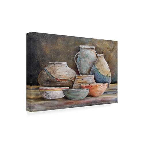 Trademark Fine Art ' Clay Pottery Still Life 1 ' Canvas Art by Jean Plout 12x19