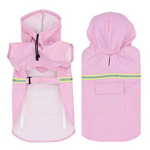 Feimax Dog Raincoats Rain Poncho Coat Waterproof Rain Jacket With Hood For Medium And Large Dogs, Lightweight Hoodies Pet Windproof For Outdoor Walking (3Xl (Chest: 29.1‘’, Body 23.6''), Pink) #TOP1