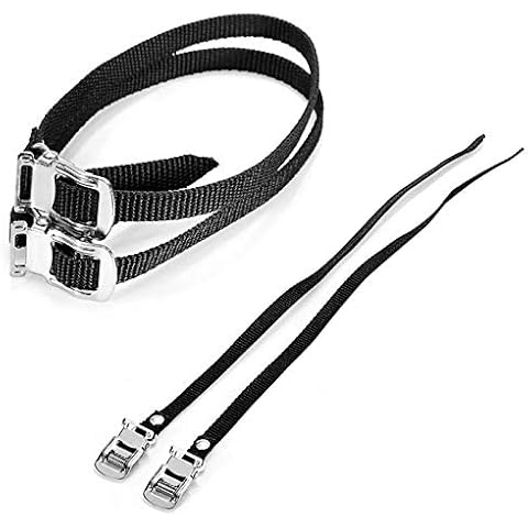 VANICE 1 Pair Bikes Pedal Toe Straps Universal Replacement Foot Pedal Straps for Excersise Stationary Bike/Bicycle Cover