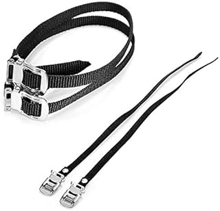 VANICE 1 Pair Bikes Pedal Toe Straps Universal Replacement Foot Pedal Straps for Excersise Stationary Bike/Bicycle