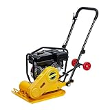 7HP Plate Compactor, Soil Compactor Machine Concrete Tools, 212CC Gas Engine& a Compaction Force of 4200 Lbs, Plate Jumping Jack Tamper, Operates At 5600 VPM, for Asphalt and Paver Landscaping Tasks