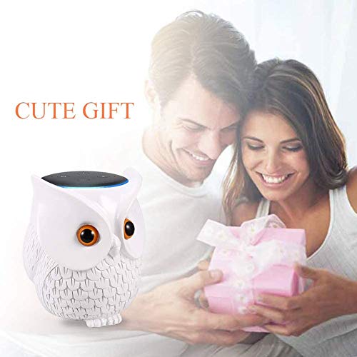 DYTesa Owl Holder Stand, Statue Smart Speaker Holder Stand for 3rd Generation, Cartoon Decor Owl Shape Home Decor, White