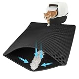 Xuanyaente Cat Litter Mat Large Cat Litter Trapping Mat 30x24 inch Double Layer Urine and Water Proof Kitty Litter Box Mat XL