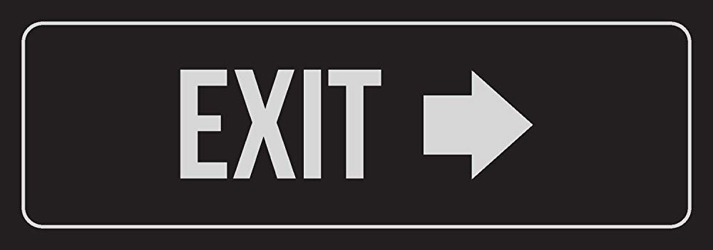 peiyeety Vintage Metal Tin Sign, Exit Right Arrow Retro Sign, Rustic Wall Decor for Home, Office, Business, Building, Man Cave, Garage, Kitchen, Farmhouse, Patio, Garden, Porch, 4 * 16 inch