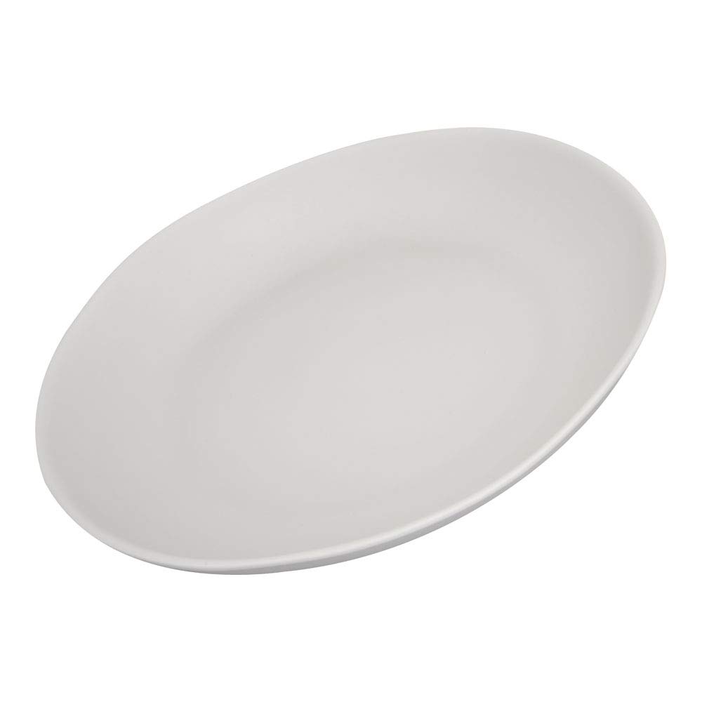 Assiette à salade mélamine grise 22,9 cm vaisselle design ciment Ridge