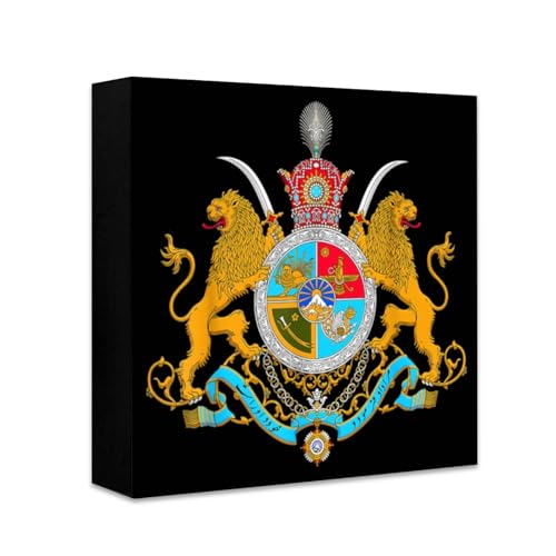 Iran Royal Coat of Arms Shahbanou Imperial Era Empress Crown Ornaments Funny Decorative Items, Stylish Craft for Home Living Room Table Decor & Gifts