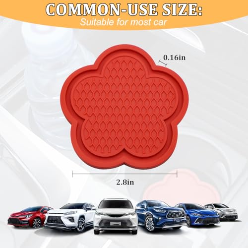 4PCS Portavasos de Auto con Diseño de Flor PVC Antideslizante miniatura 2