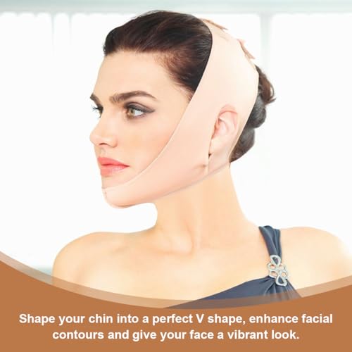OIGWBPH Gesicht Abnehmen Maske V Linie Maske V Gesicht Kinn Bandage Gürtel Schönheits Hals Masken Gesicht Heben dünne Form Gesichtslinie ab Reduzieren Doppelkinn Verband Klage für Frau und Mann