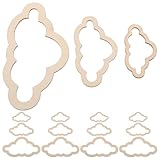 Polyvalence décorative : Parfaits pour décoration bohème, ces cercles en bois conviennent à réalisation d'attrape-rêves, d'ornements muraux nuageux ou cadres floraux pour ambiance chaleureuse