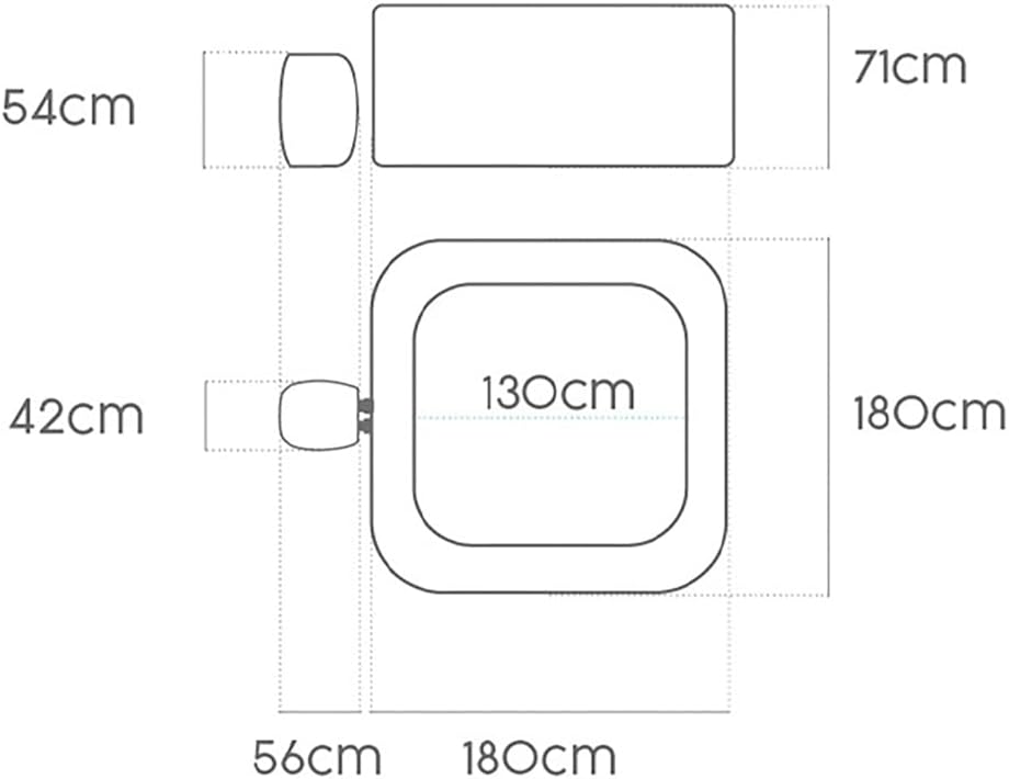 Schemat wymiarowy Lay-Z-Spa Hawaii HydroJet Pro