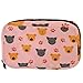 TIZORAX Borse cosmetiche Simpatici orsacchiotti con impronte Pratica borsa da viaggio da toeletta Organizer Borsa per trucco per donne Ragazze