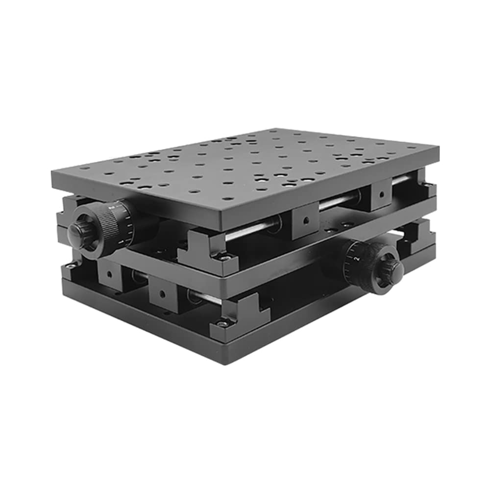 Jieotwice Precision XY Axis Moving Table, Portable Manual 2D Slide Table Translation Stage for Laser Marking Engraving Machine, 210x150x80mm