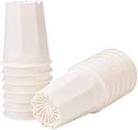 Vista 12 de BangQiao - Juego de 8 macetas de plástico blanco de 6.10 pulgadas para vivero profundo y semillero para suculentas, cortes y trasplantes