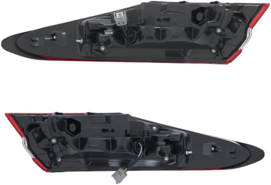For 2021-2024 Toyota Camry XSE XLE 1 Pair LED Outer Tail Lights Rear Brake Lamps Assembly Red&Clear Lens Black Housing (Left Side+Right Side)