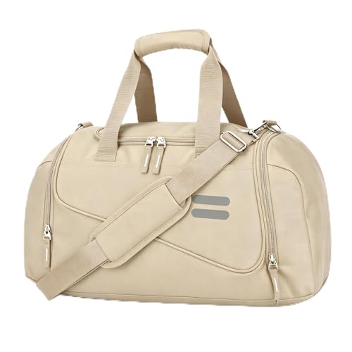 Image of Gym Bag for Men & Women - 30L Duffel Bag with Shoe Compartment, Weekender Water Resistant Duffle Bag for Travel, Sports, Fitness & Workouts, Khaki