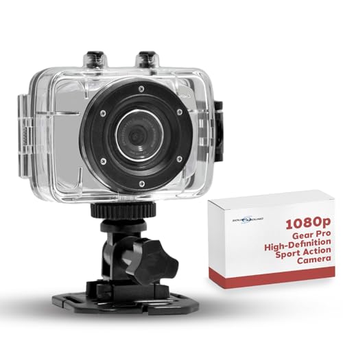 Image of Pyle Mini HD Sports Action Camera - 5.0 MP HD Cam with 2 inch Touch Screen, USB, SD Card Slot, Rechargeable Battery - IPX8 Waterproof Case, Helmet Mount, Bike Handlebar, Ideal for Outdoor Adventures