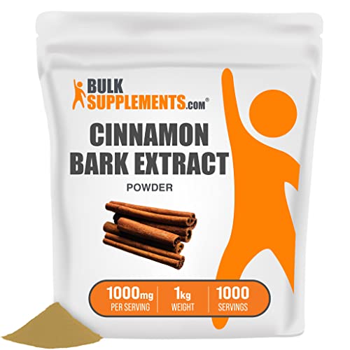 Bulksupplements.com Cinnamon Bark Extract Powder - Herbal Supplements For Heart Health - No Added Sugar, Gluten Free, Soy Free Powder - 1000Mg Per Serving (1 Kilogram - 2.2 Lbs) #TOP27