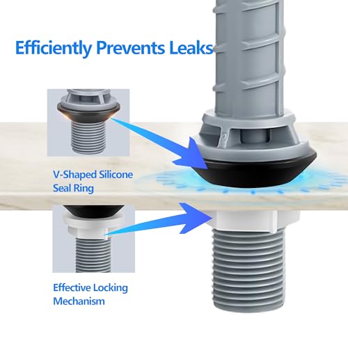 Universal Toilet Tank Repair Kit 2-Inch Low Flow Rubber Flush Flapper, High-Efficiency Fill Valve, Durable Float Flush Handle Replacement Set for Most Standard Toilet Systems Easy-to-Install (Blue) by LOTADILO - Image 5