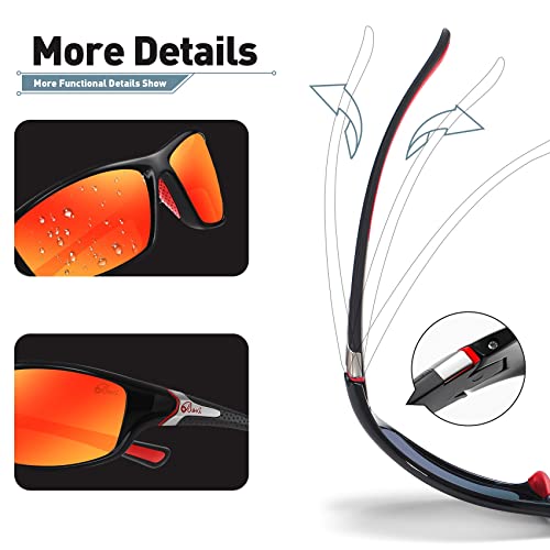 Bevi Polarized Sports Sunglasses UV 400 Protection with TR90 Lightweight Frame Glasses for Women Men4