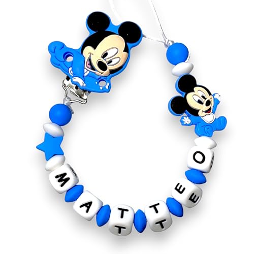 Catenella Portaciuccio Personalizzata Con Nome - Legno E Silicone, Regalo Perfetto Per Neonati - Foto 2