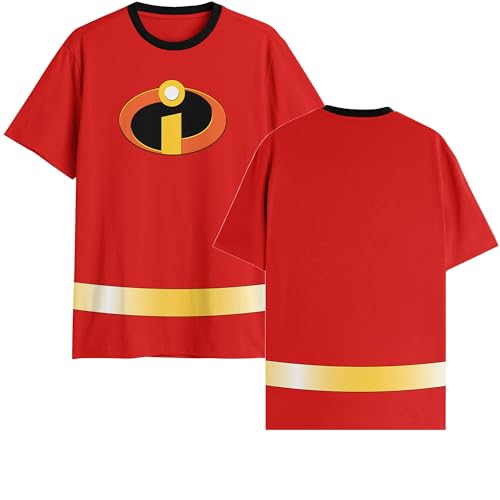 Disney Pixar The Incredibles Logo Symbol Costume Boys Youth T-Shirt (SM,Front/Back)